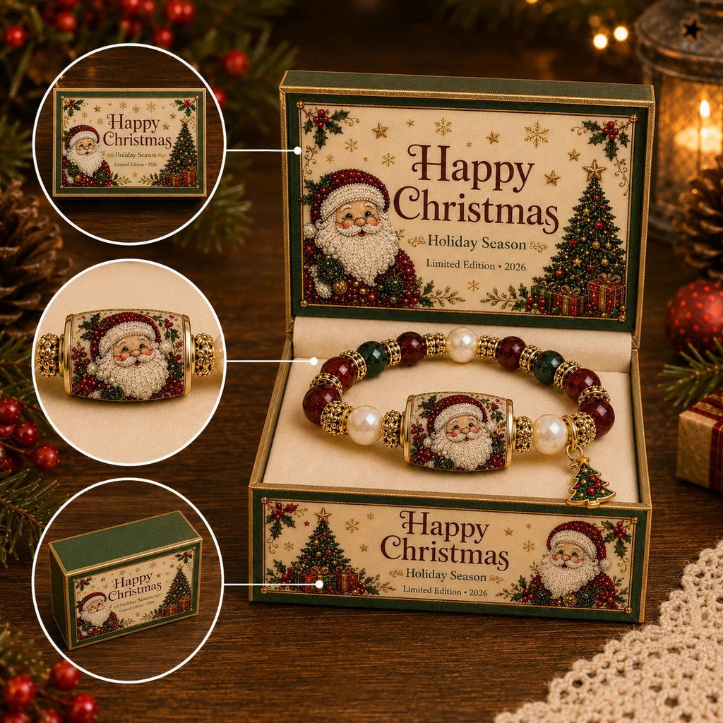 💥 Last Day 70% OFF – 🎄 Christmas Good Luck Blessing Stone Bracelet